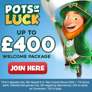 Pots of luck 50 free spins